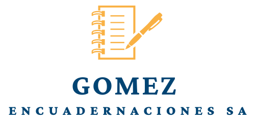 Logotipo de gomenz encuadernaciones